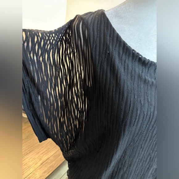 Joseph A Black Dolman Sleeve with Sheer Sleeve - Size M - Picture 2 of 13